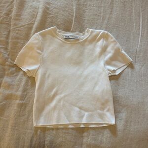 Zara Fitted Cropped Knit Top
